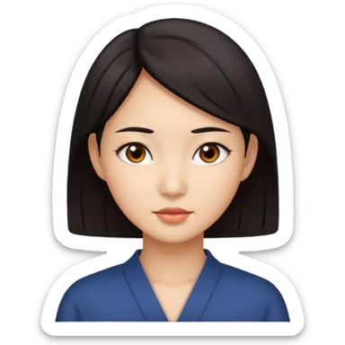 asian woman sticker