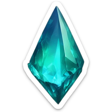 blue emerald shard sticker