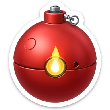 red bomb sticker