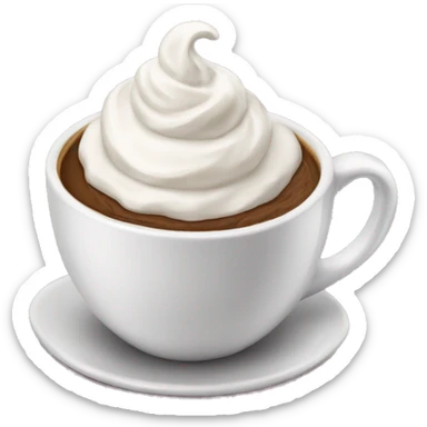 Coffee mug with coffee and whipped cream  sticker