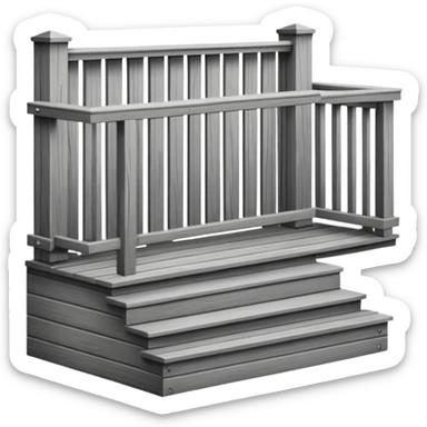 wooden balcony sticker