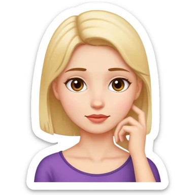 girl hand over neck  sticker