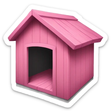 Vacant pink dog shed sticker