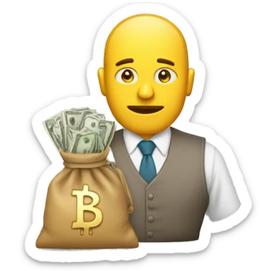 Ladron con bolsa de dinero  sticker