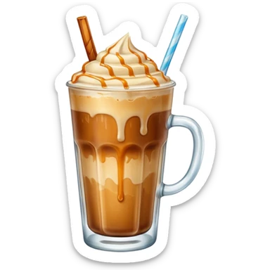 Ice latte with caramel  sticker