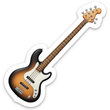 head of a electric bass guitar sticker