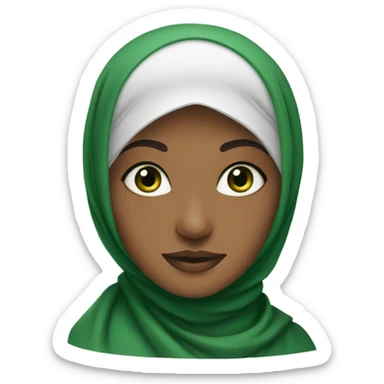 Hijabi with Green eyes  sticker