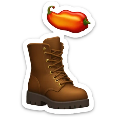 spicy with boots sticker