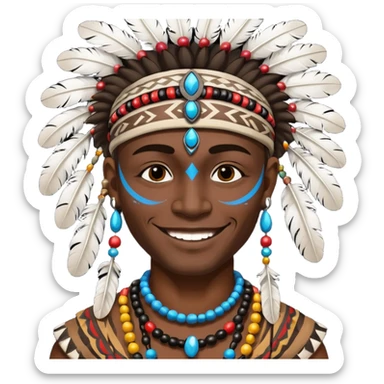 tribal man sticker