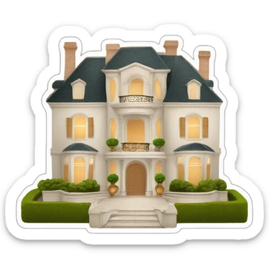 Luxurious Mansion with a cardboard written “luxe” sticker