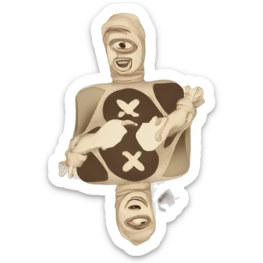 Beige playing cards sticker