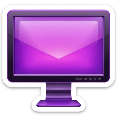 purple lcd monitor sticker