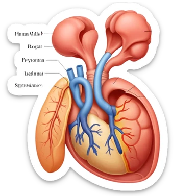 human male reproductive system diagram educational sticker