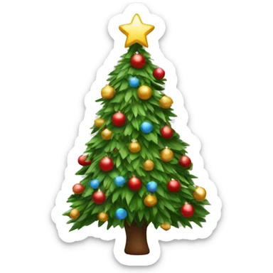 Christmas Tree decorated sticker