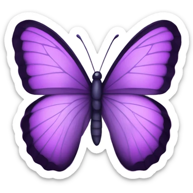 purple butterfly sticker