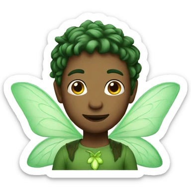 male fairy green sticker