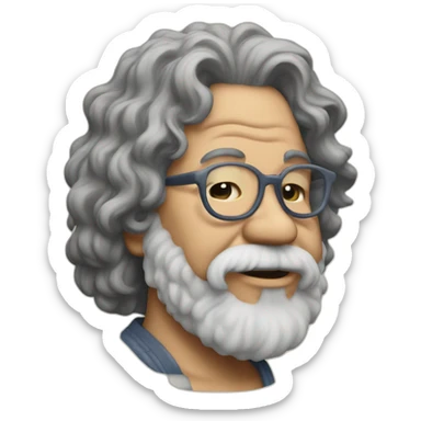 jerry garcia midage sticker