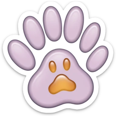 a very light pale pastel #ffbe8c pawprint sticker