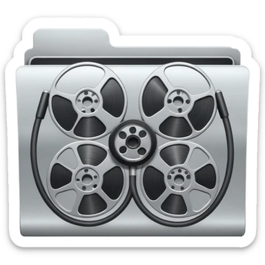 film reel folder sticker