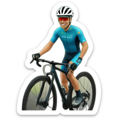 Ciclista MTB aficionado sticker