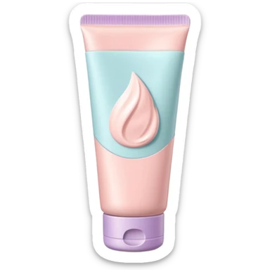 hand cream tube object icon, clean minimal packaging, no text or logo on the tube, smooth plastic material, soft pastel colors, closed cap, cosmetic product style, 3D cartoon, mobile game icon style, centered, clean background, soft shadow, no watermark

 sticker