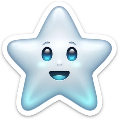 ghost star white sticker