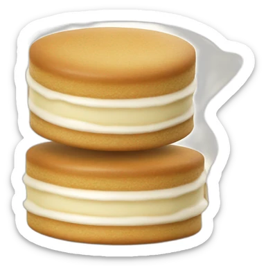 white chocolate alfajor sticker