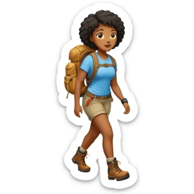 Forest Path Walker black woman sticker