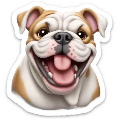 English bull dog smiling  sticker