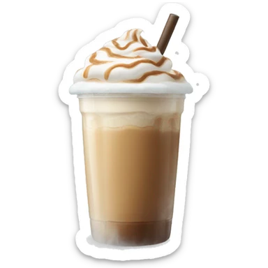 Iced latte in Winter sticker