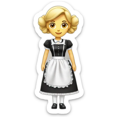 french maid sticker