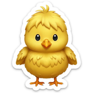 Gold chick sticker