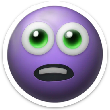 3d sphere with a cartoon Enderman skin texture with big childish eyes sticker