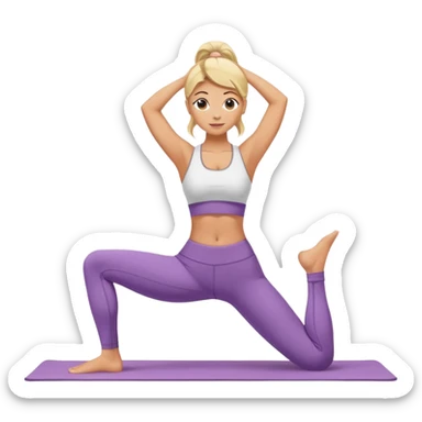 Blonde girl who always does pilaties  sticker