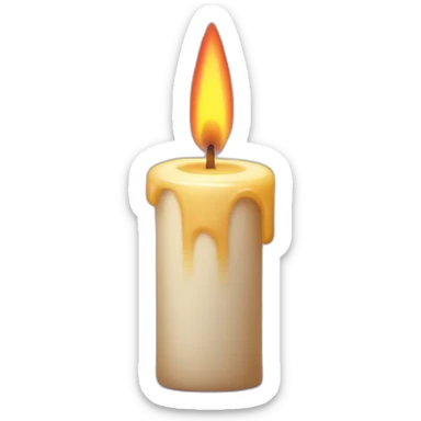 Lumbered candle from the cartoon sticker