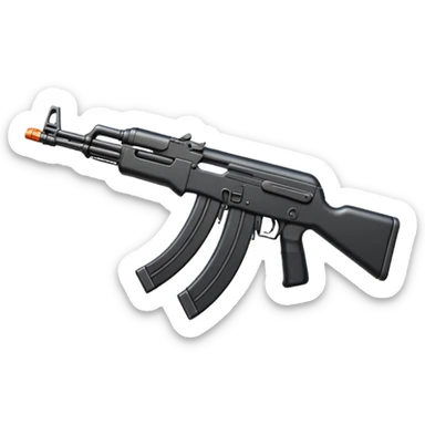 Kalashnikov assault rifle sticker