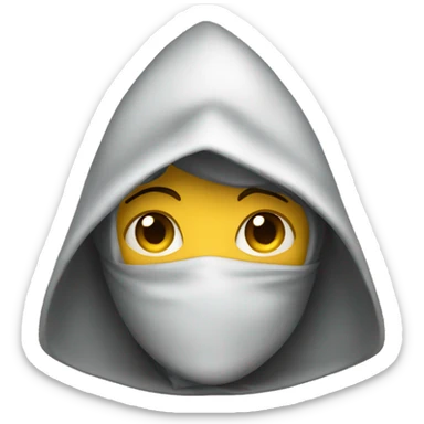 Hooded figure sticker
