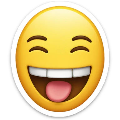 Make an emoji of a smile with embarrassment sticker