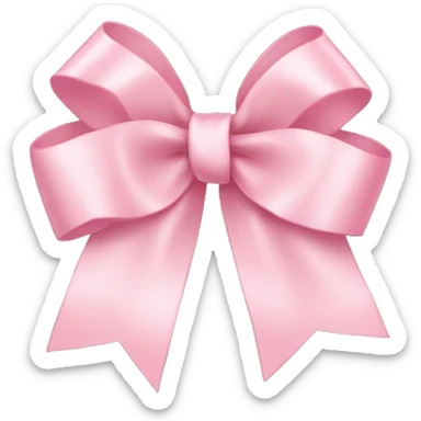 light pink ribbon bow sticker