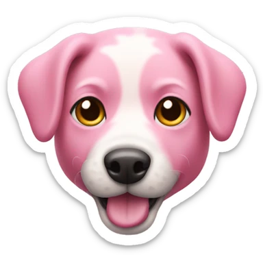 Pink dog  sticker