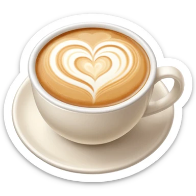 Latte art solo el dibujo sticker