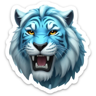 Spectral tiger blue sticker