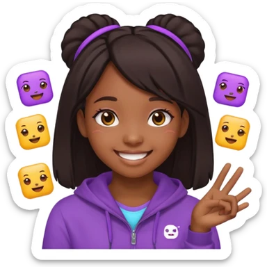 TWITCH EMOTES KAWAII BLACK GIRL sticker