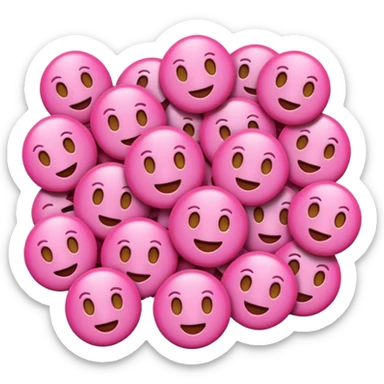 Generate me lots of pink emojis sticker