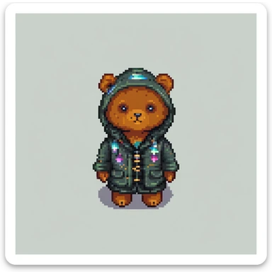 cute bear inspired by awakening sage from Black Desert Online sticker