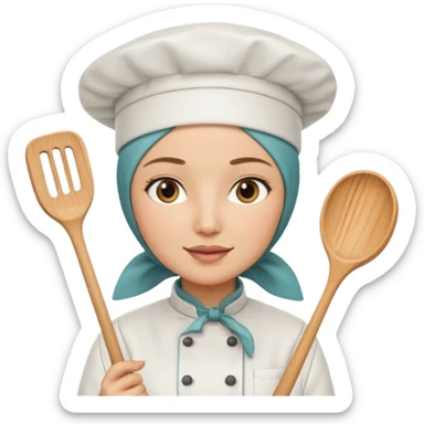 chef woman with hijab sticker