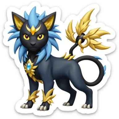 Solgaleo-Luxray-Fakémon-hybrid-creature (full body)  sticker