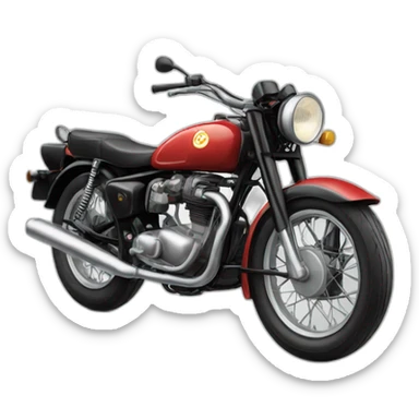 classic motorcycle sticker