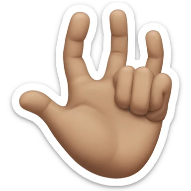 human hand doing a bear claw with bent fingers sticker