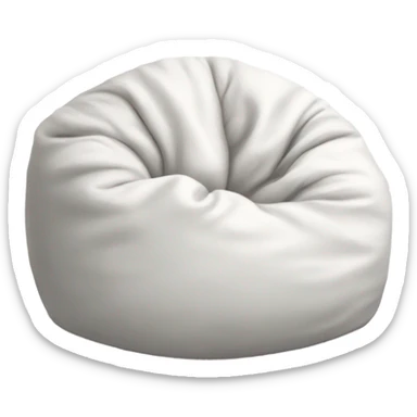 White beanbag sticker